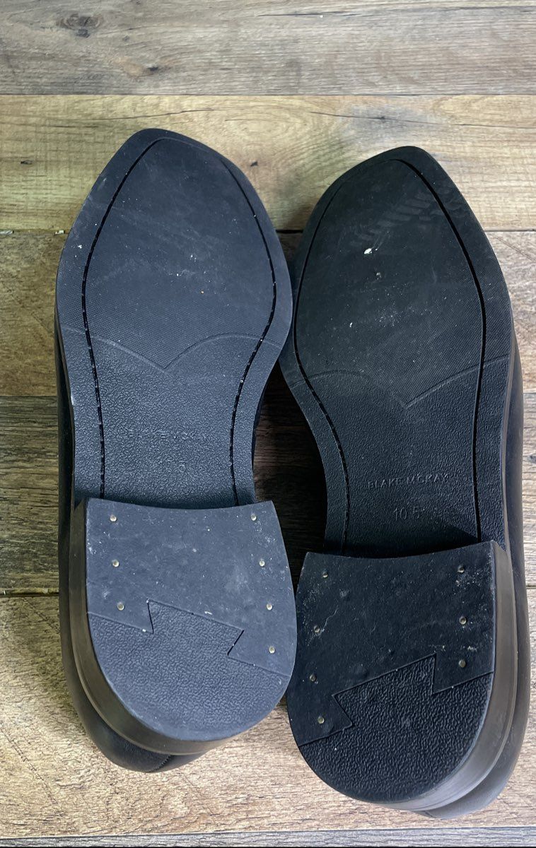 Blake McKay M6 Black Leather Horse Bit Loafers Men's Size 10.5