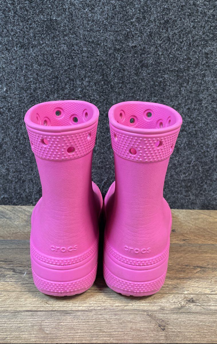 Crocs Pink Handle It Rain Boots Kids Junior Size 1