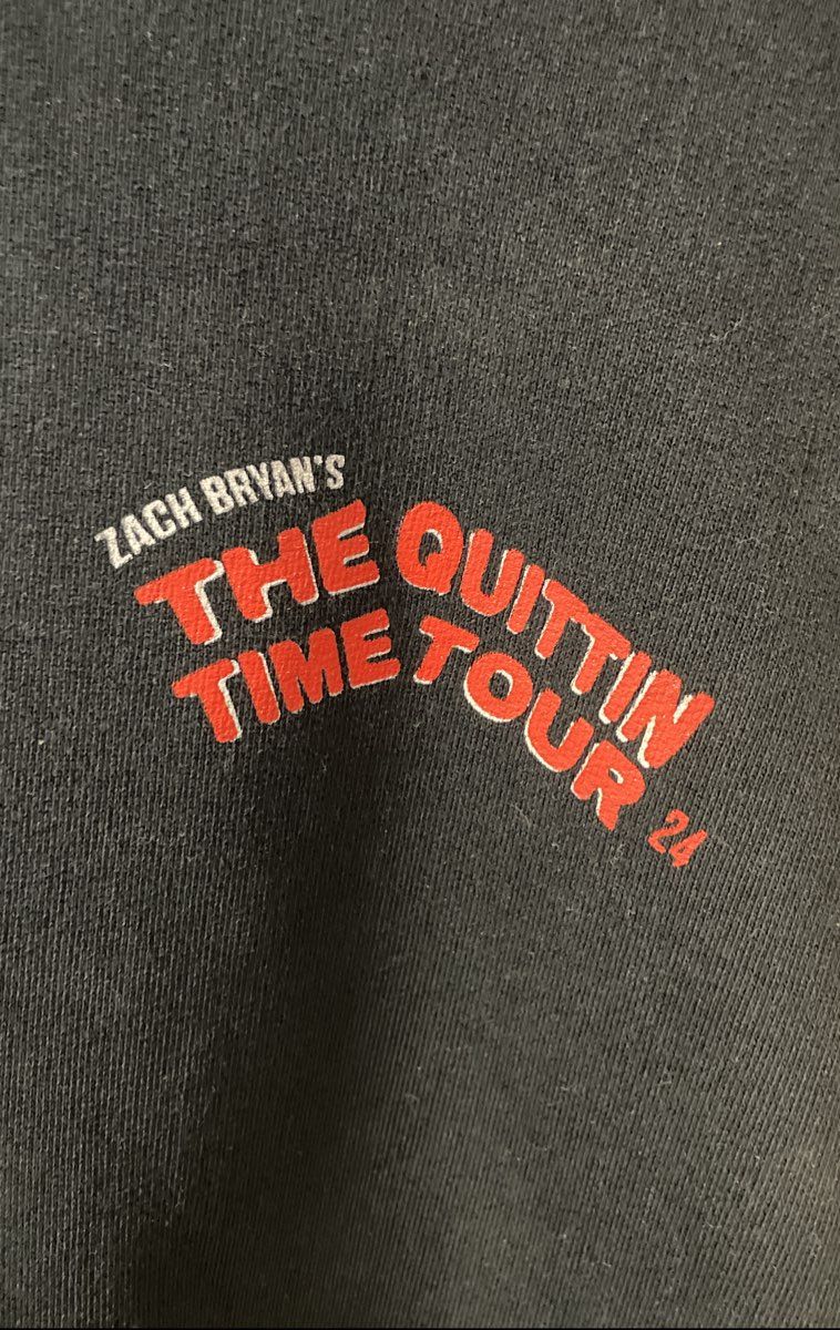 Zach Bryan The Quittin Time Tour 2024 Hoodie Black Concert Sweatshirt Sz XXL