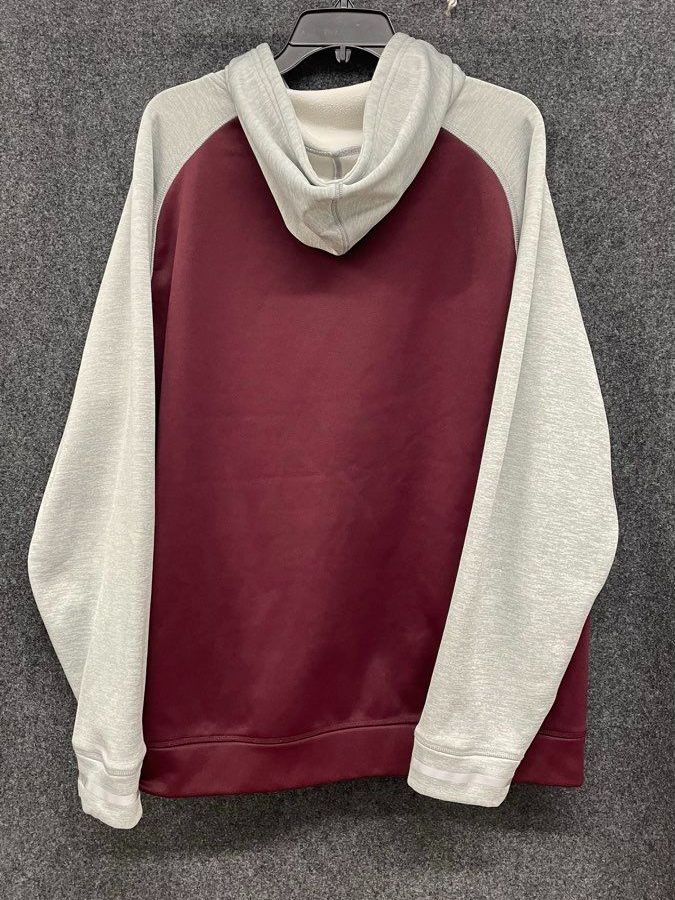Adidas Mississippi State Bulldogs NCAA Maroon Gray Pullover Hoodie Men's XL