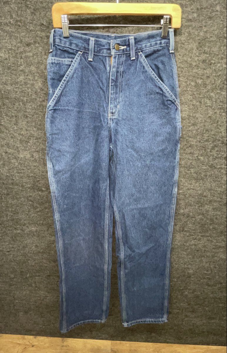 Carhartt Men's Blue Carpenter Dungaree Work Jeans Size 28x32