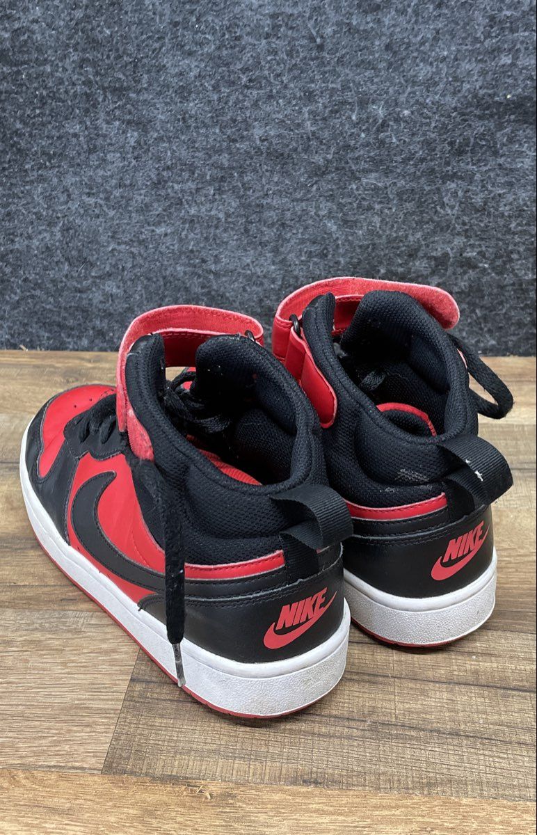 Nike Court Borough Mid 2 Black University Red Sneakers Size 7Y