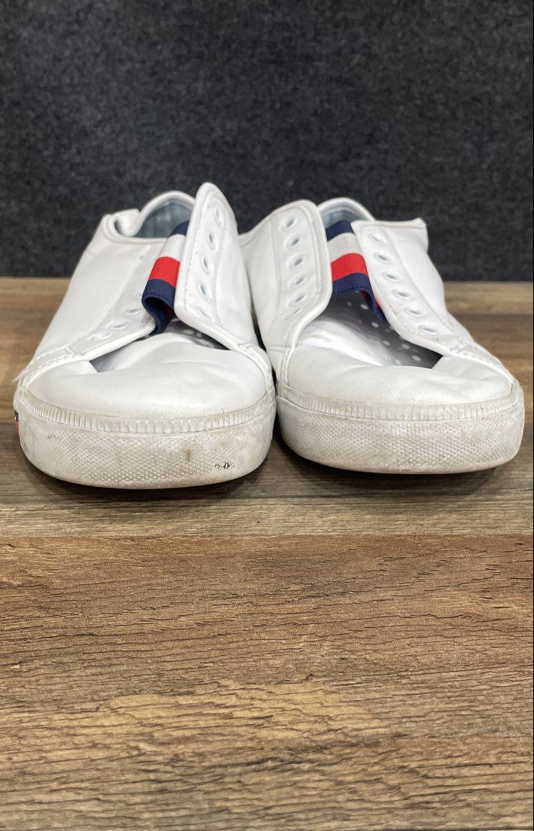 Tommy Hilfiger Men's White Flag Low Top Casual Slip-On Sneakers Size 11