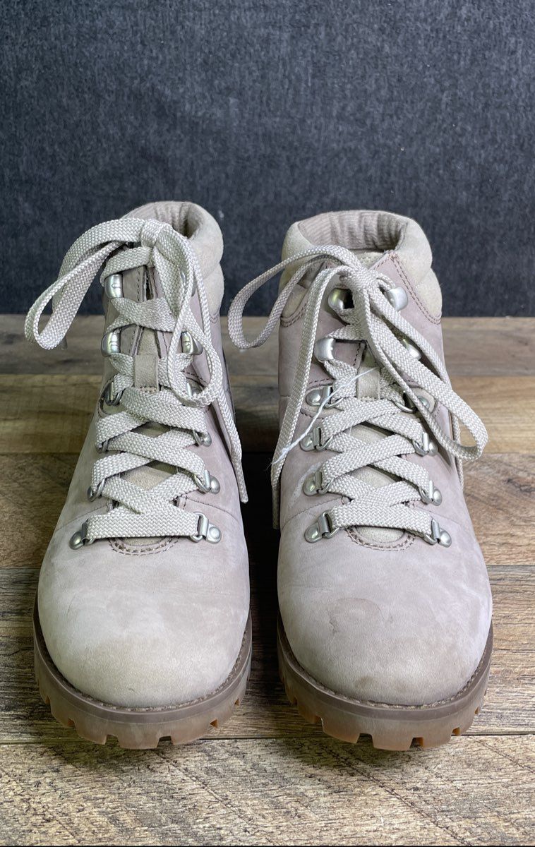 Timberland Ellendale Taupe Leather Mid Hiker Boots Women's Size 6