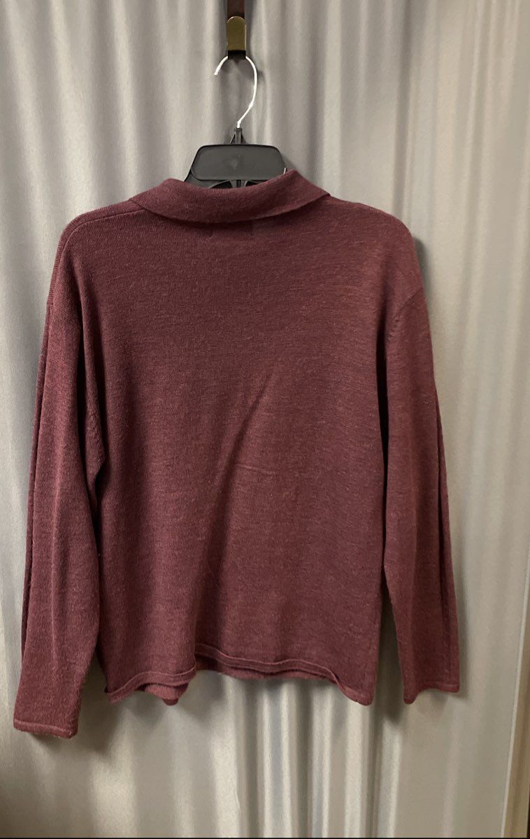 Vintage 90s Britches of Georgetown Men's Burgundy Wool 1/4 Zip Sweater Sz M
