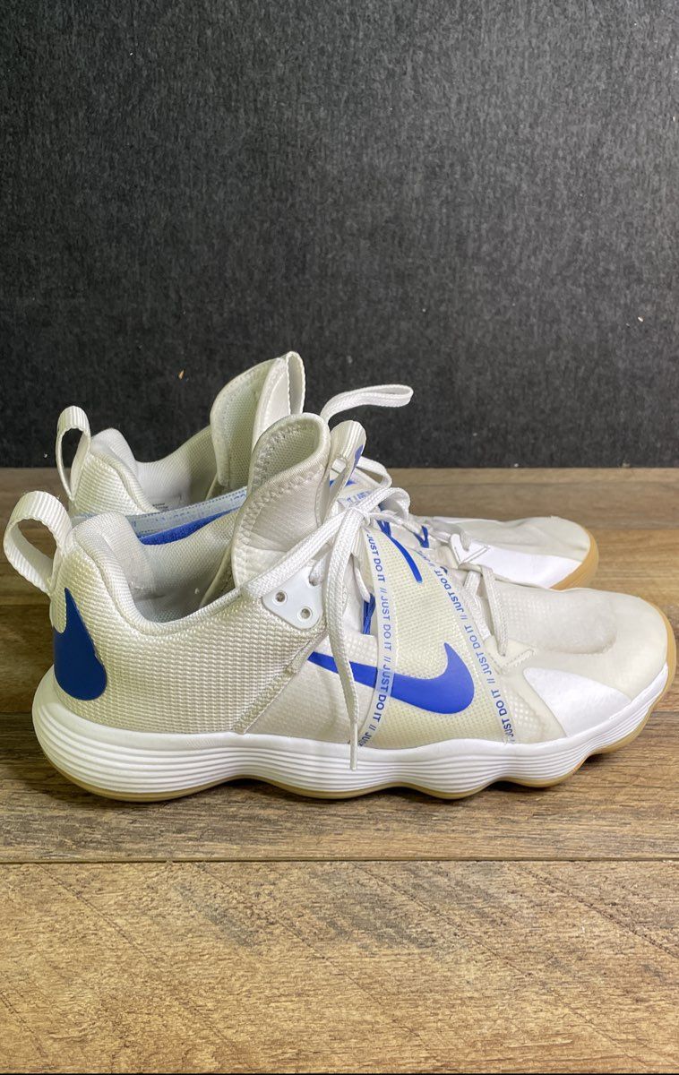 Nike React HyperSet Game Royal Gum White Indoor Court Shoes Size 8