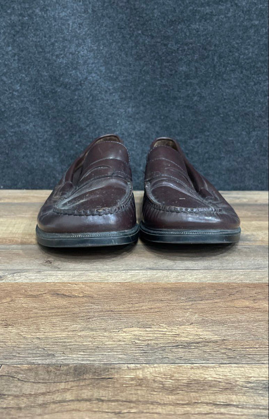 Rockport Genuine Handsewn Brown Leather Penny Loafer Men's Shoes Size 11W