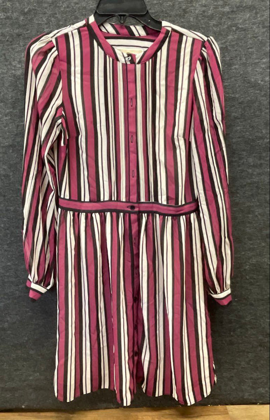 Michael Kors Women's Purple Striped Button Front Shirt Dress NWT Sz S