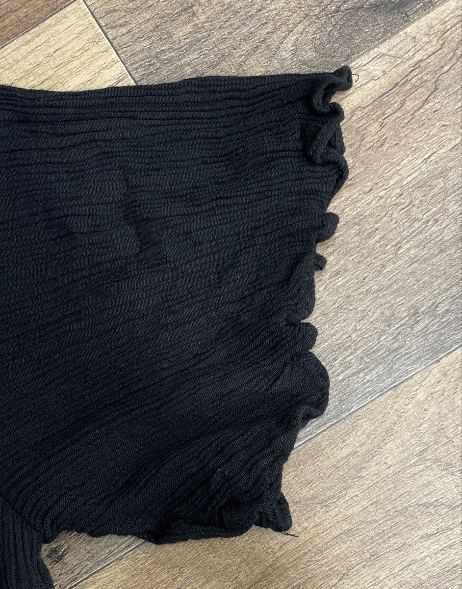 Baltic Born Women's Black Smocked Waist Tiered Ruffle Rayon Dress Size S