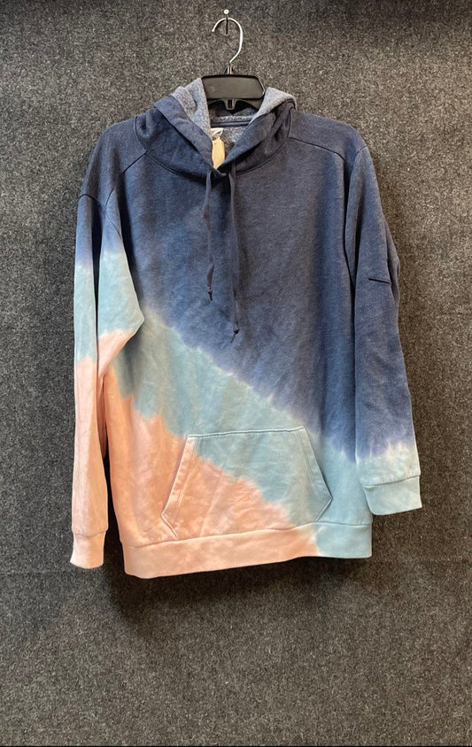 PINK Victoria's Secret Women's Hoodie Blue Pink Tie Dye Pullover Sz S NWT
