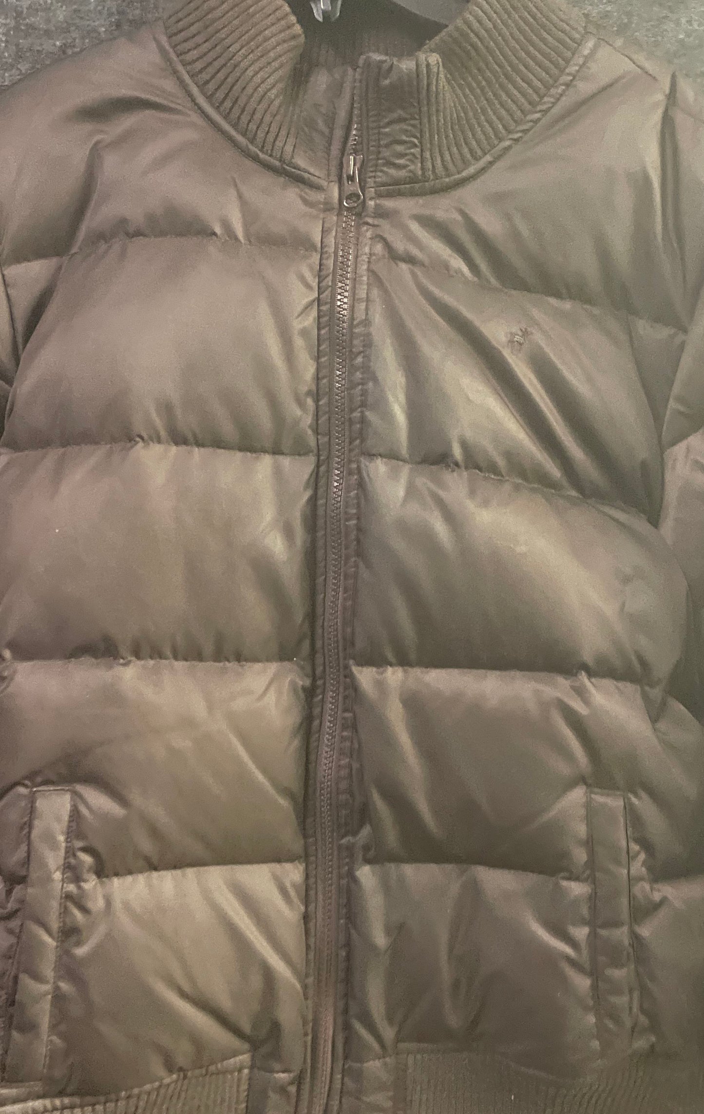 Vintage Y2K Old Navy Men's Brown Frost Free Quilted Puffer Jacket Sz XXL