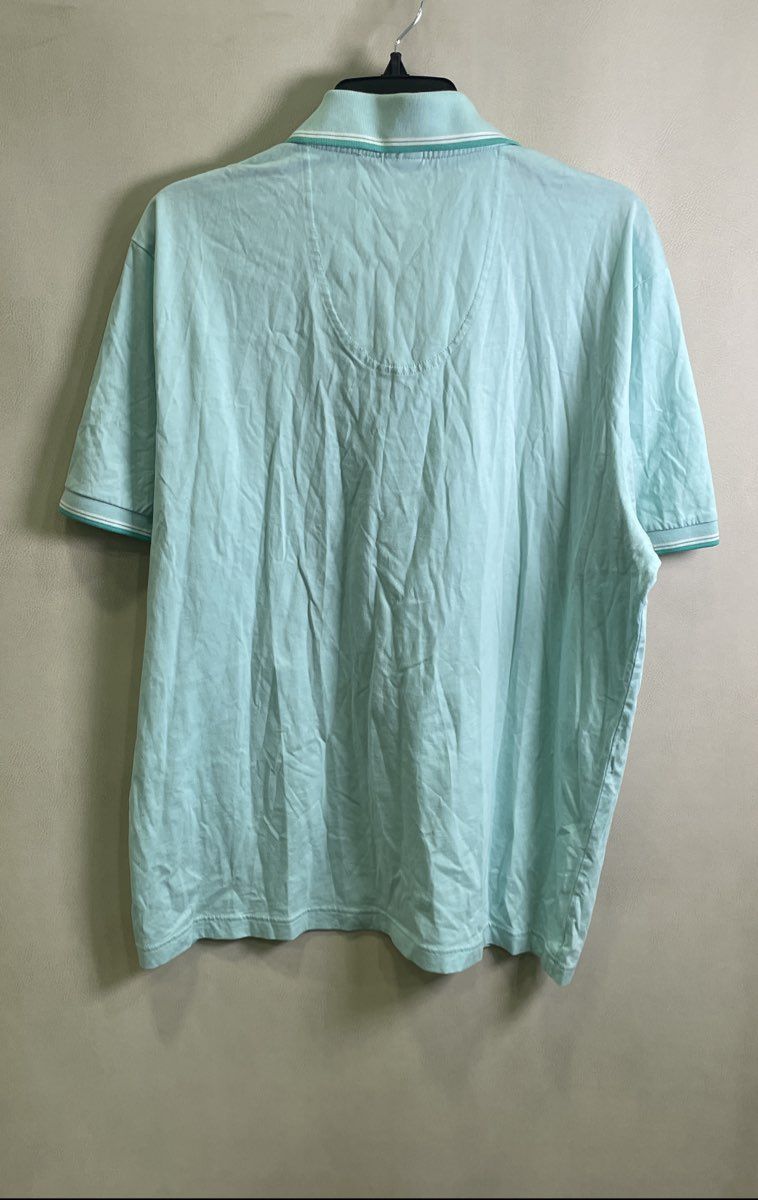 Hugo Boss Men's Aqua Blue Modern Fit Short Sleeve Tipped Polo Shirt Sz XXL