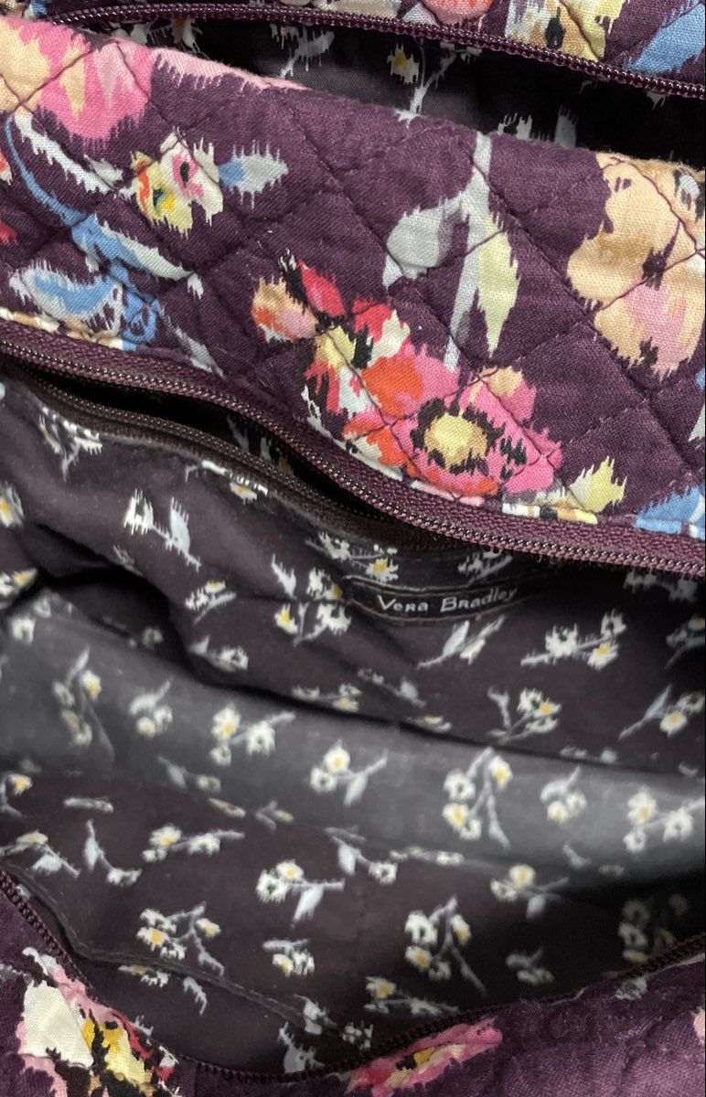 Vera Bradley Quilted Cotton Floral Handbag Tote & Satchel Crossbody Lot of 2