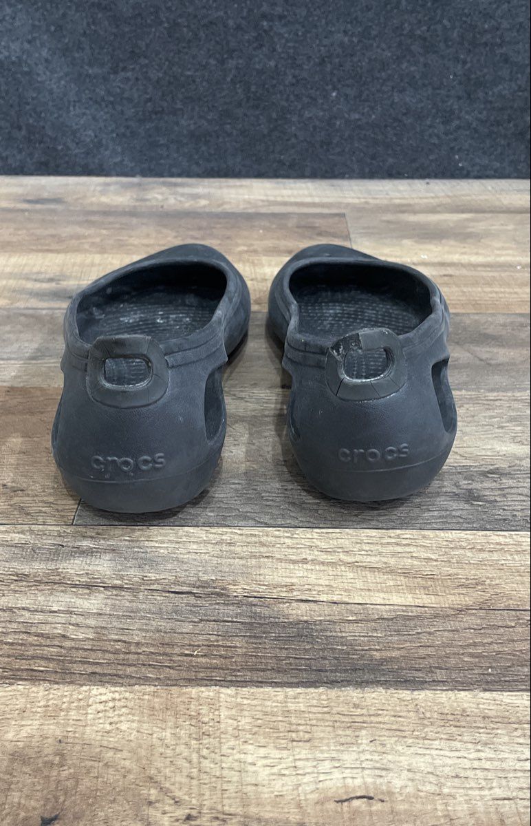 Crocs Kadee Work Flat Black Slip Resistant Comfort Shoes Women's Size 8