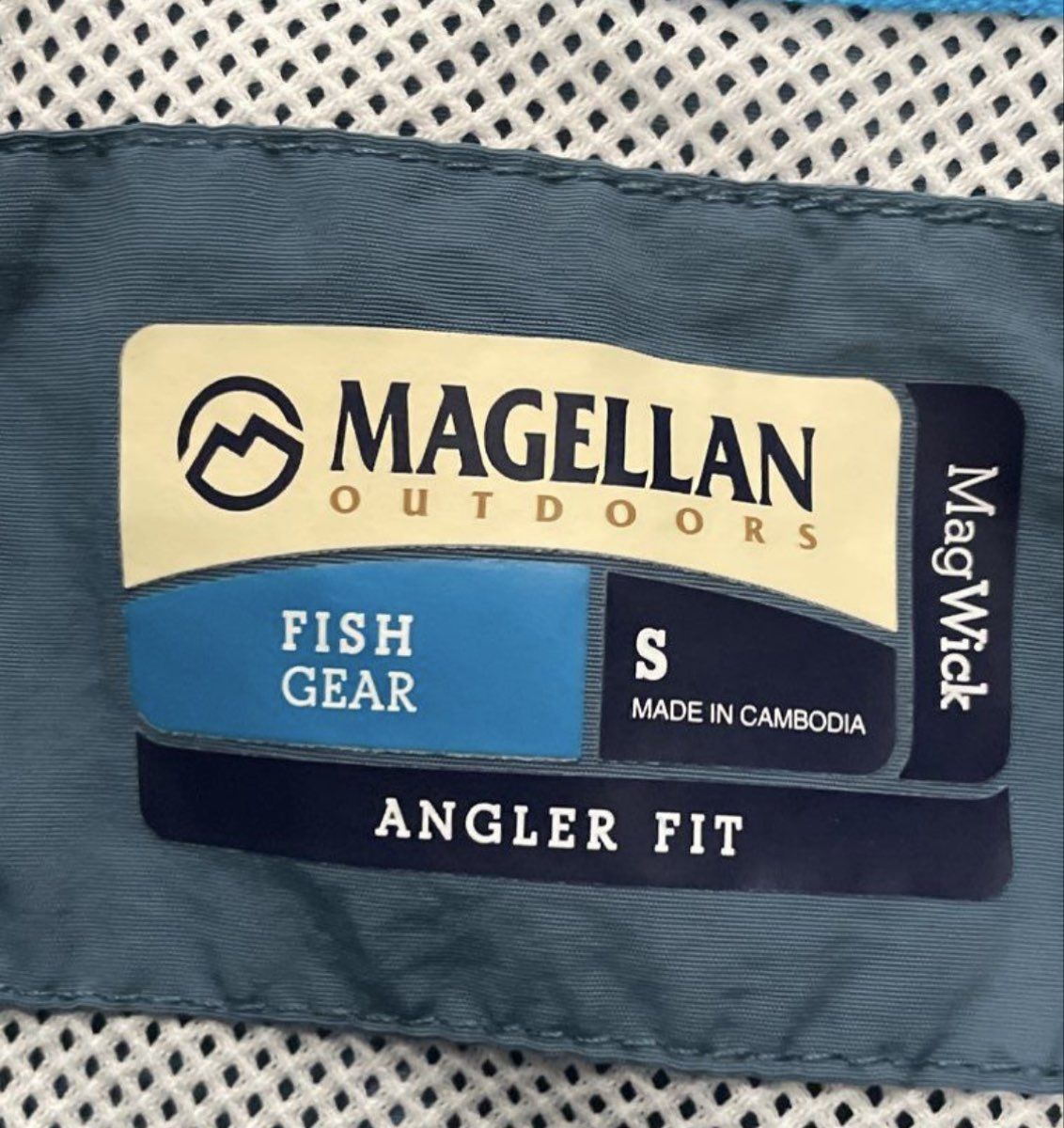 Magellan Outdoors Men's Teal Angler Fit MagWick Fishing Shirt Sz S