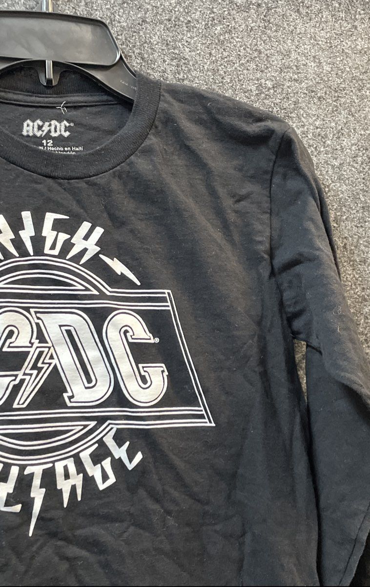 AC/DC High Voltage Long Sleeve T-Shirt Reprint Youth Size M