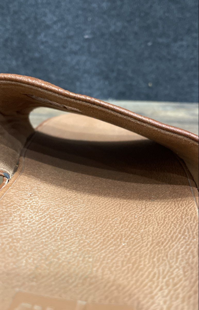 Fitflop Brown Leather Microwobbleboard Slide Sandals Women's Size 11