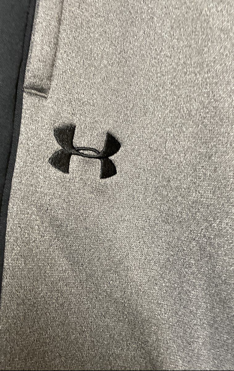 Under Armour Men's Gray Black Side Stripe Loose Fit Fleece Track Sweatpants Sz M