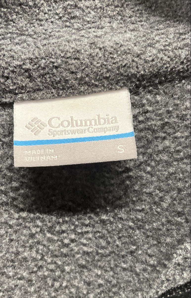 Columbia Women's Gray Benton Springs Full Zip Fleece Jacket Mock Neck Sz S