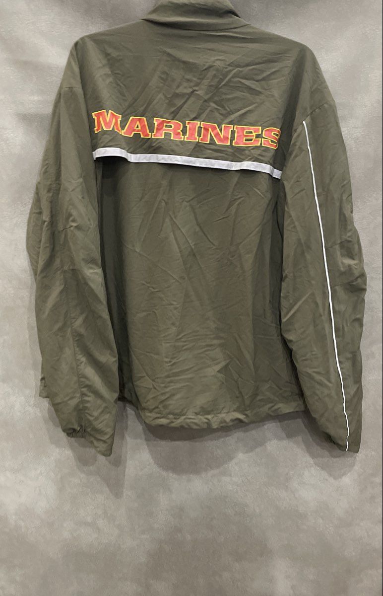 New Balance Men's USMC Training Jacket Green EGA Reflective USA Made Sz L