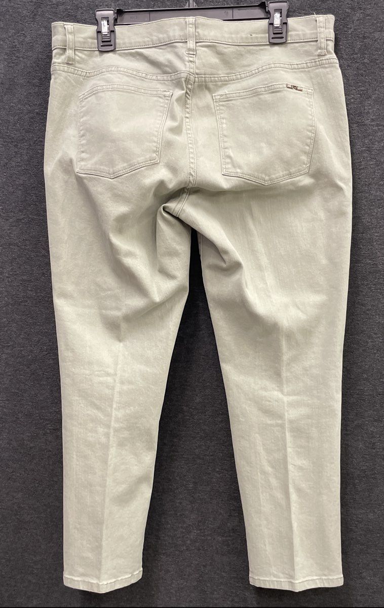 Lauren Ralph Lauren Women's Sage Green Modern Straight Cropped Pants Sz 14
