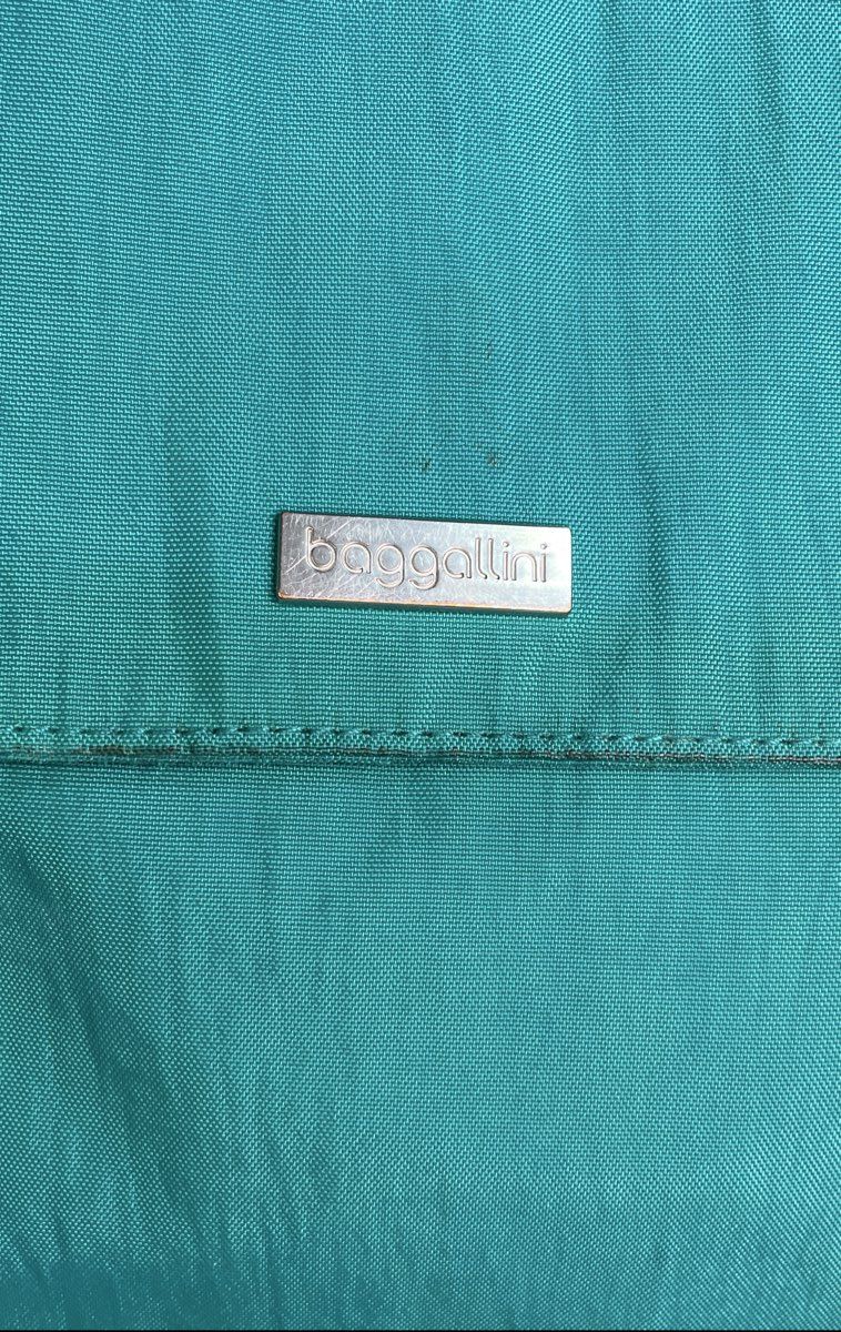 Baggallini Teal Nylon Every Day Crossbody Bag Silver Hardware