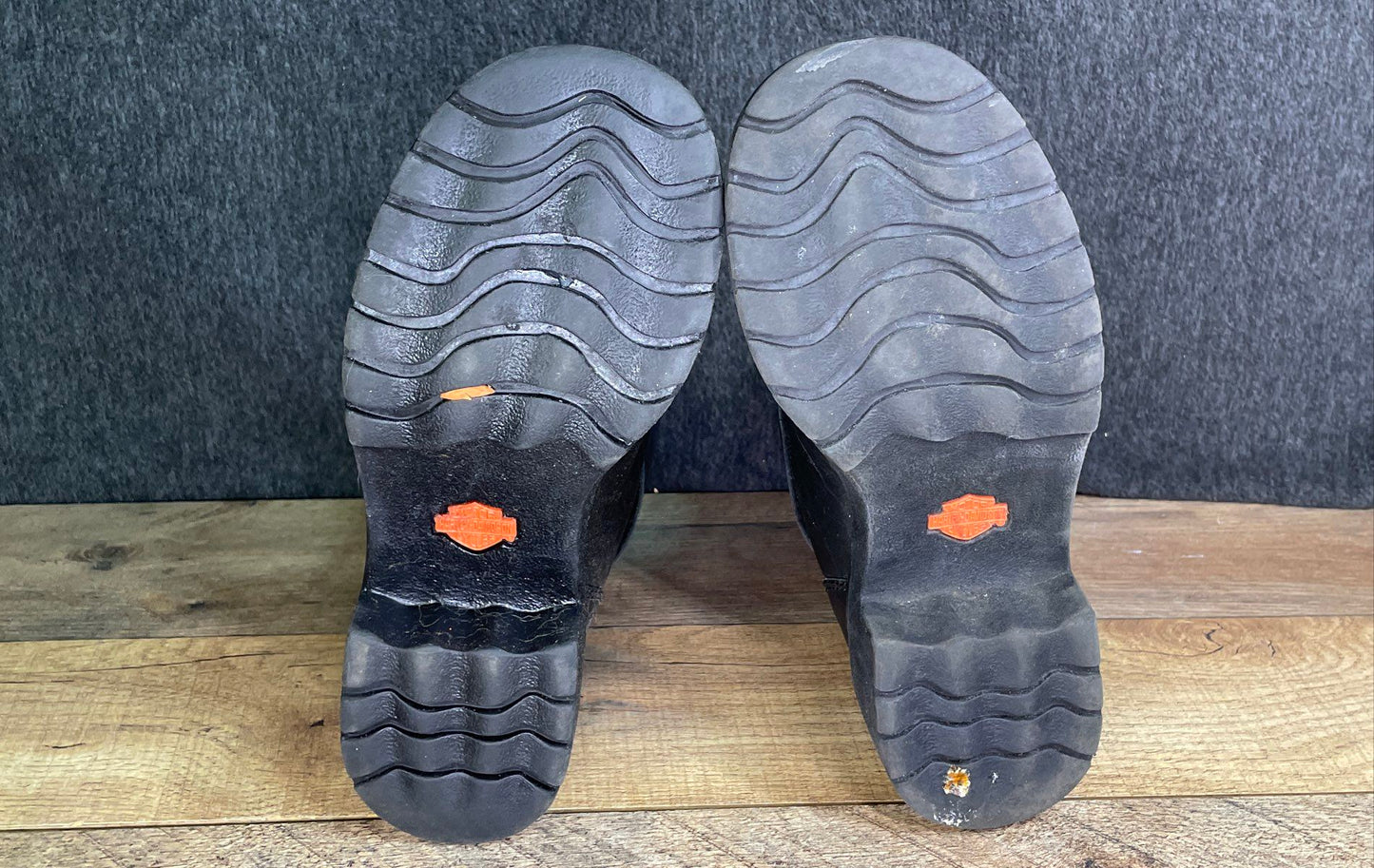 Harley Davidson Black Leather Double Buckle Motorcycle Boots Size 6