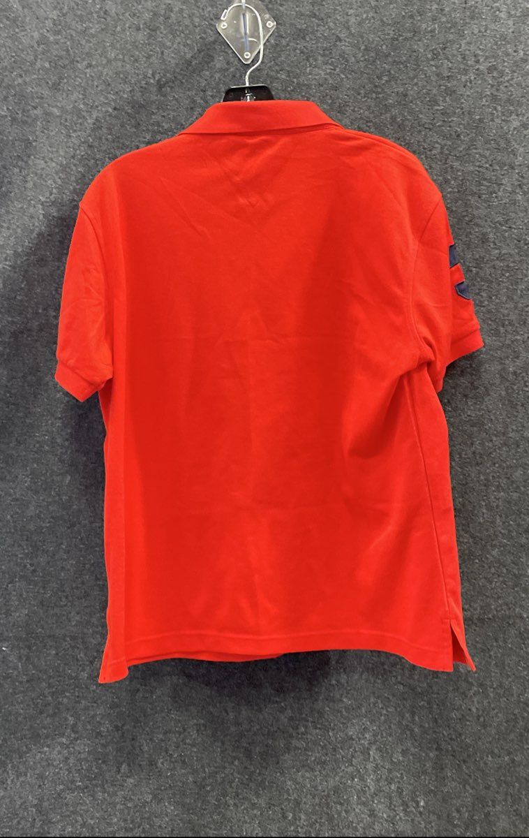Ralph Lauren Men's Red Big Pony Short Sleeve Pique Cotton Polo Shirt Sz L