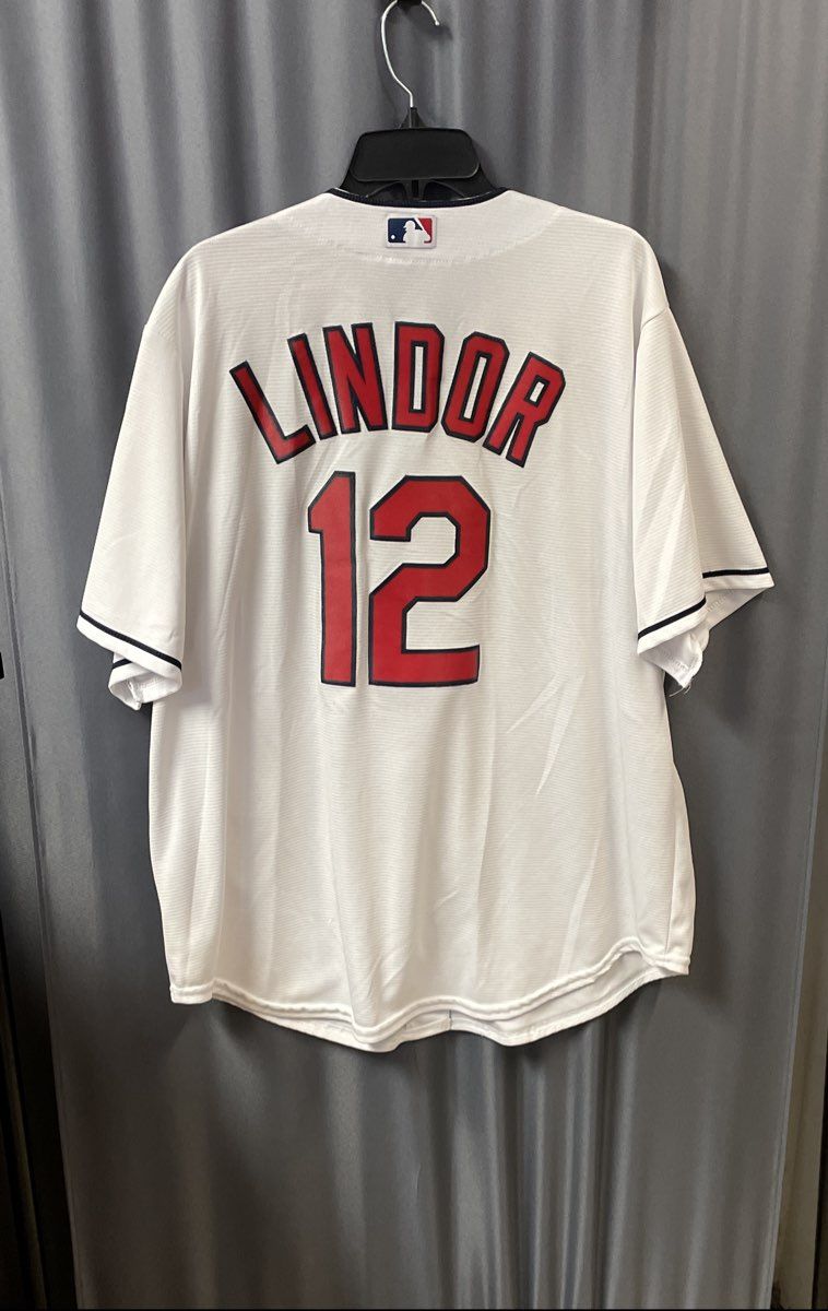 2010s Cleveland Indians Francisco Lindor #12 Majestic Cool Base Jersey Sz XL