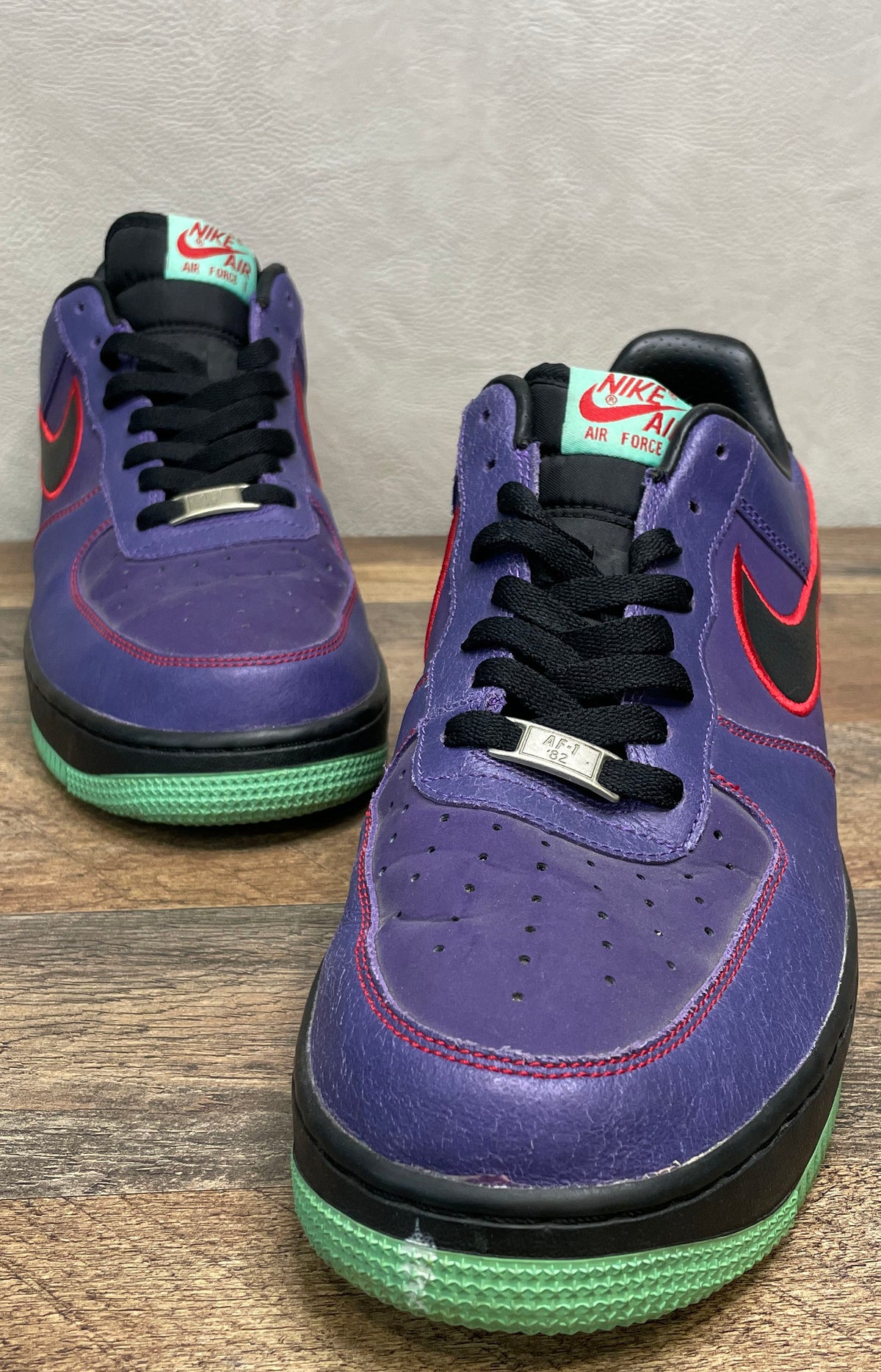 Nike Air Force 1 Low Court Purple Black Red Sneakers Size 11
