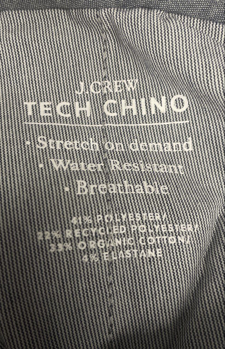 J.Crew Men's 484 Slim Fit Tech Chino Pants Navy Blue Water Resistant 28x30