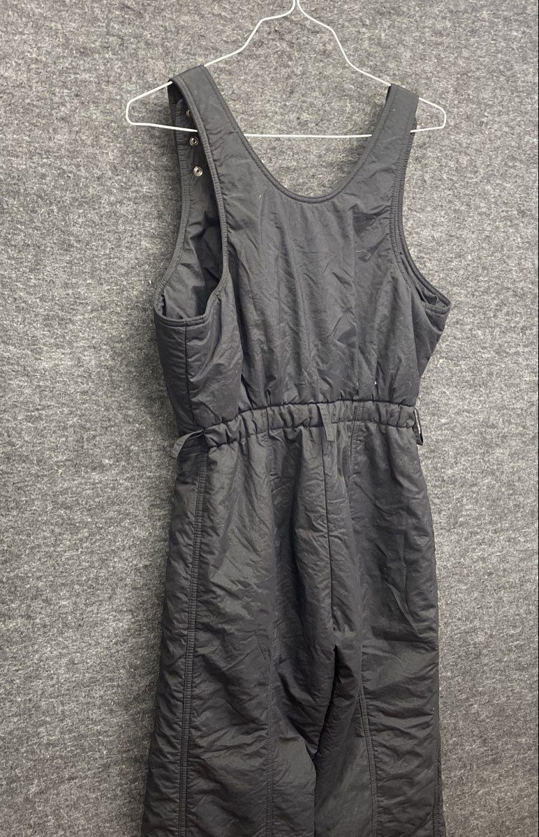 Vintage 80s Herman's Women's Black Insulated Ski Bib Overalls Sz S