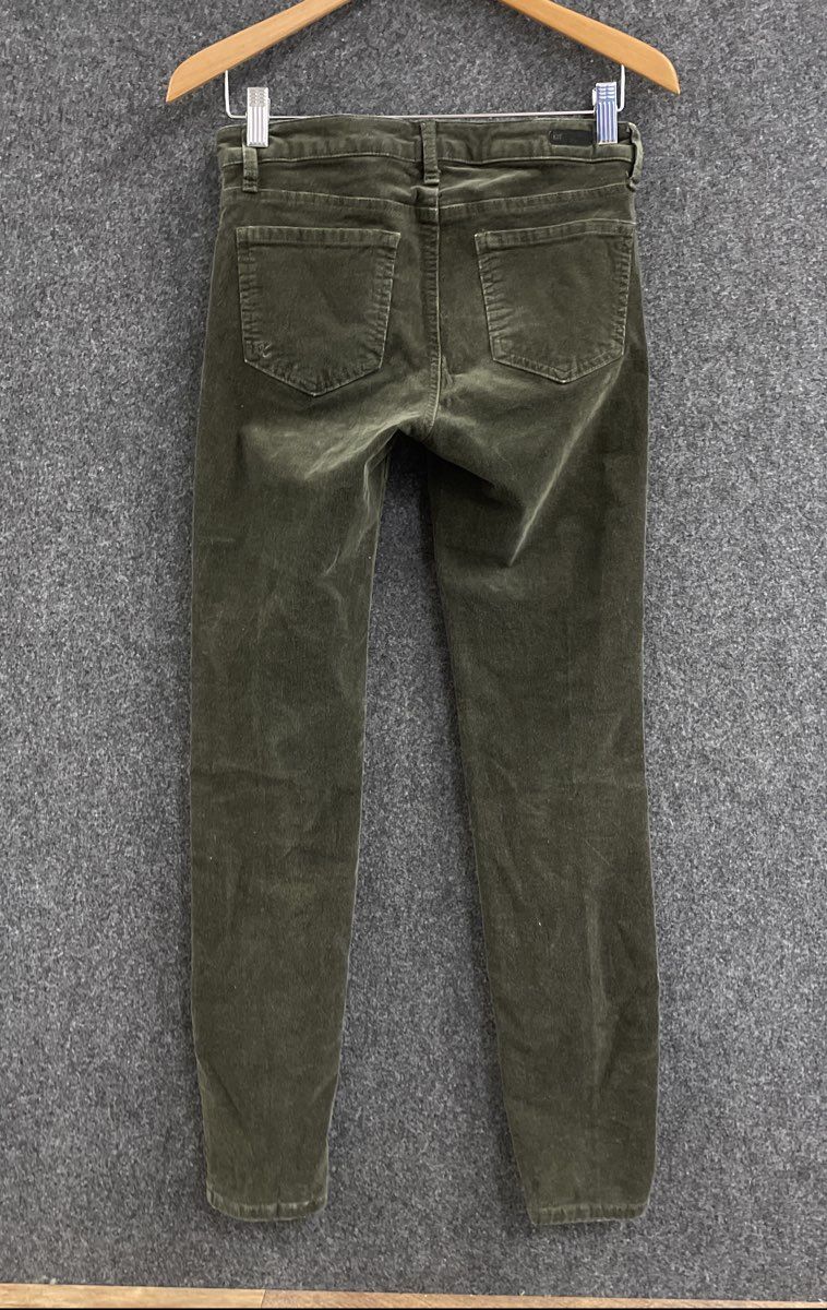 KUT from the Kloth Women's Diana Skinny Corduroy Pants Olive Green Sz 2