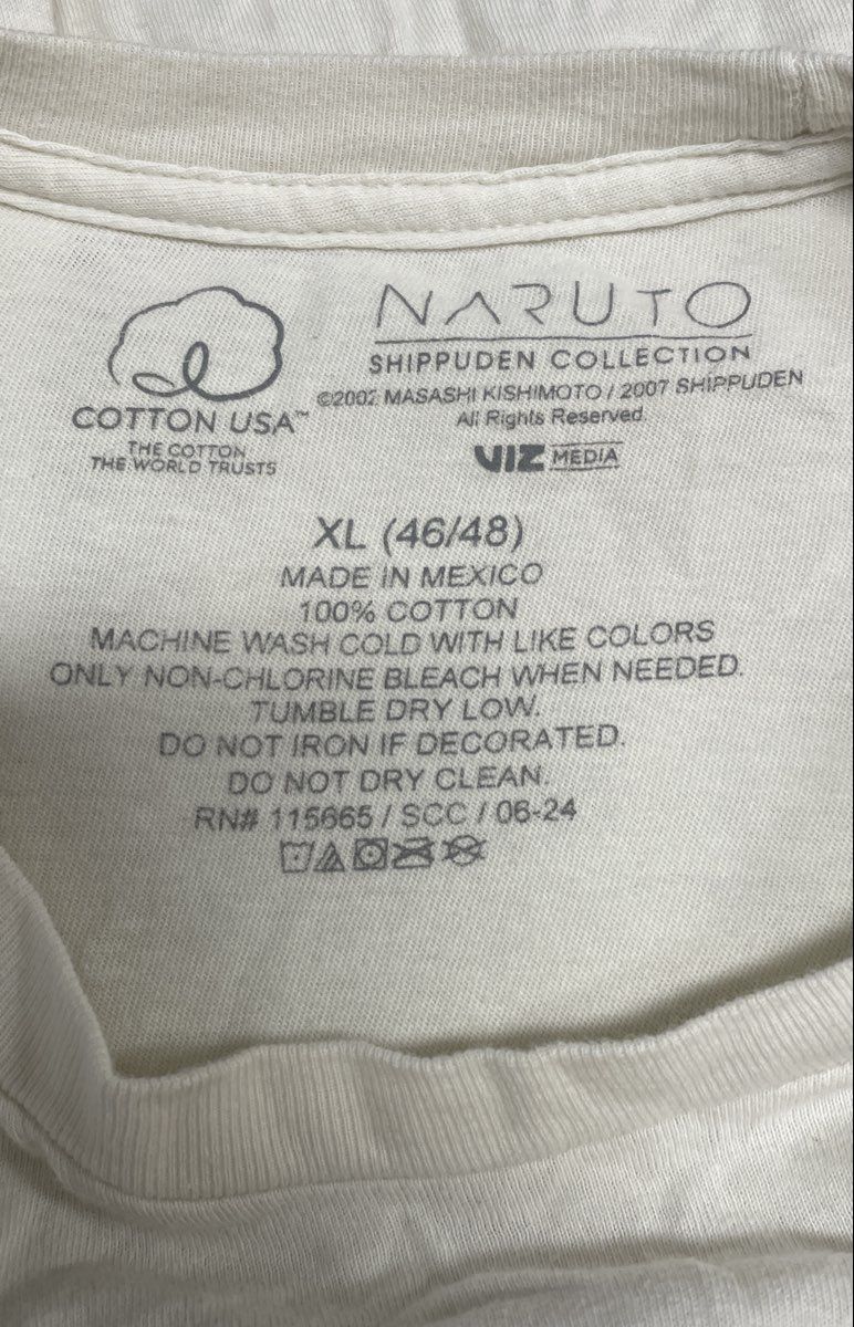 Naruto Men's T-Shirt Cream Shippuden Collection Ichiraku Ramen Graphic Sz XL