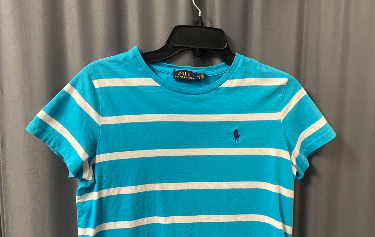 Polo Ralph Lauren Men's Striped Crewneck T-Shirt Blue White Sz M