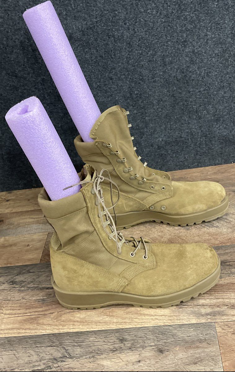 US Military Desert Tan Suede Combat Boots Vibram Sole Men's 11.5 R