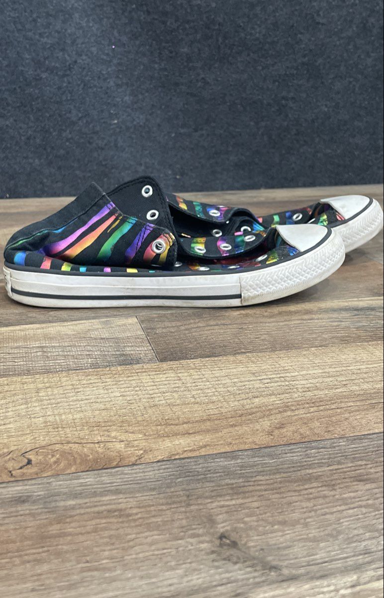 Converse Chuck Taylor All Star Rainbow Zebra Multicolor Low Top Sneakers Size 5