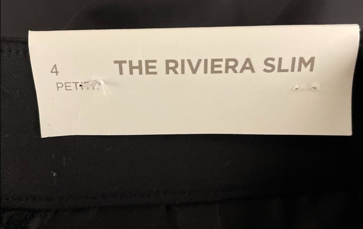 LOFT Women's The Riviera Slim Black Trousers Pants Sz 4 Petite NWT