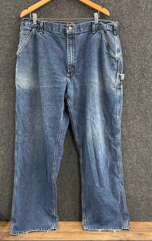 Vintage Carhartt Men's Blue B13 HDK Loose Dungaree Work Carpenter Jeans Sz 40x32