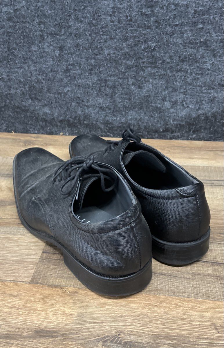 Calvin Klein Gordan Black Textured Oxford Dress Shoes Size 10
