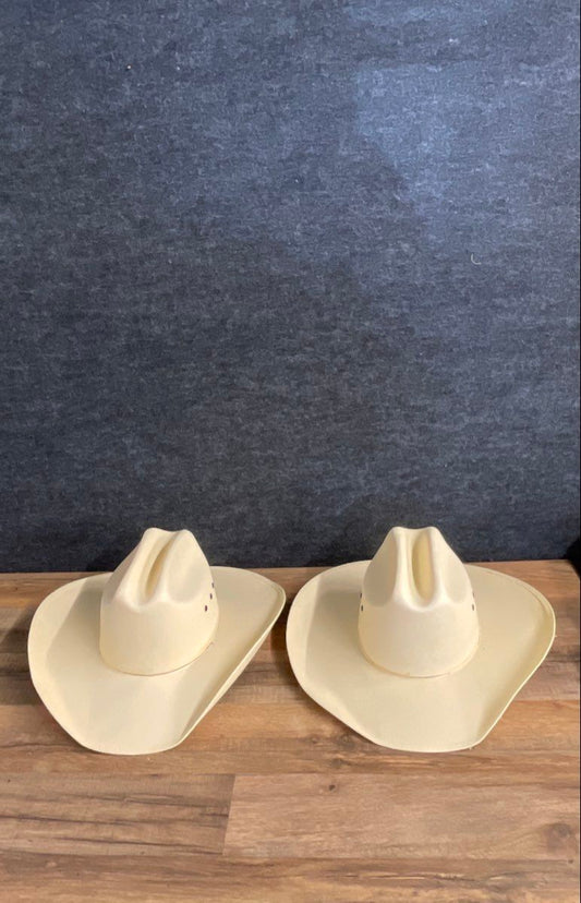Cody James Men's Ivory Woven Cowboy Hat Lot of 2 Cattleman Crease Sz S/M