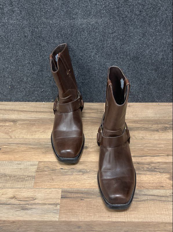 Sonoma Goods for Life Ames Men's Brown Harness Biker Boots Square Toe Size 12