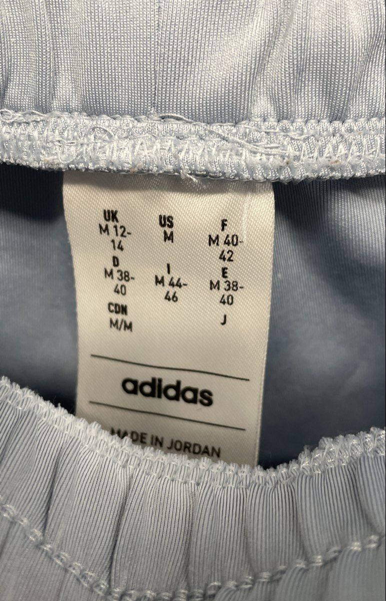 Adidas Women's Sky Blue Aeroready 3-Stripe Cuffed Track Sweatpants Sz M