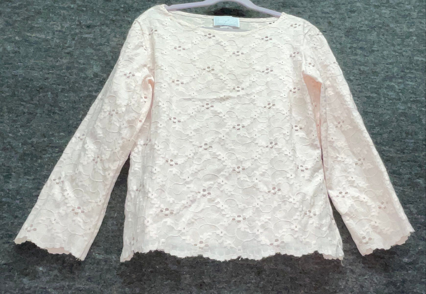 Hanky Panky Women's Signature Lace Long Sleeve Top Pink Vintage 90s Y2K Sz S