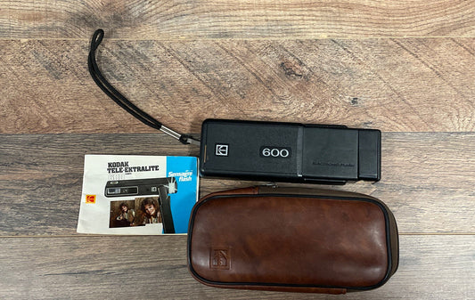 Vintage Kodak Tele-Ektralite 600 110 Film Camera Flash Case Manual