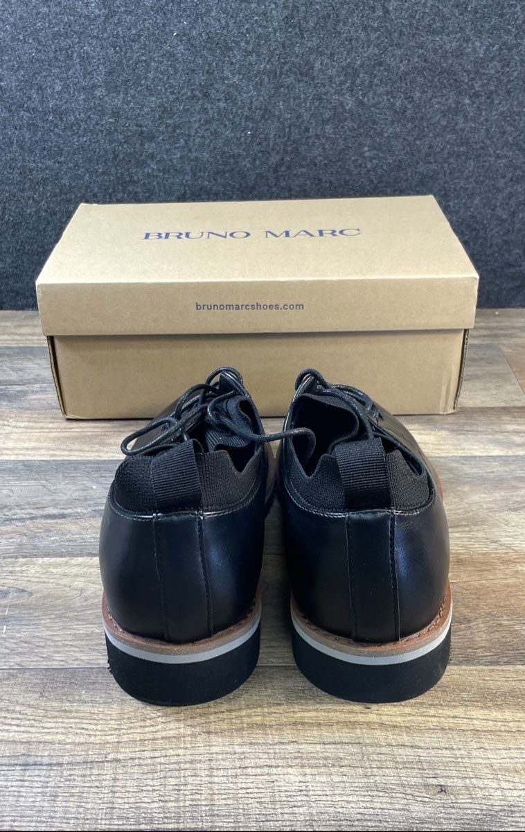 Bruno Marc Men's Black Casual Dress Oxford Shoes Layered Sole Size 12
