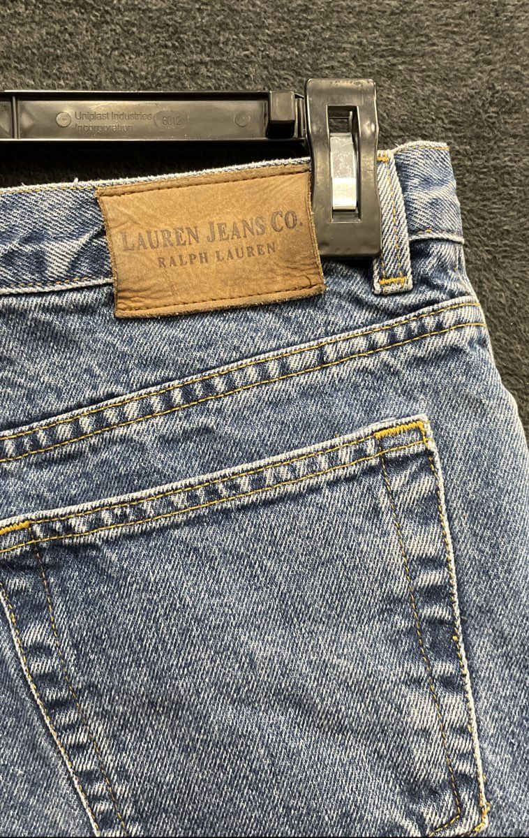 Lauren Ralph Lauren Women's Blue Distressed Cut-Off Jean Shorts Vintage Y2K 12