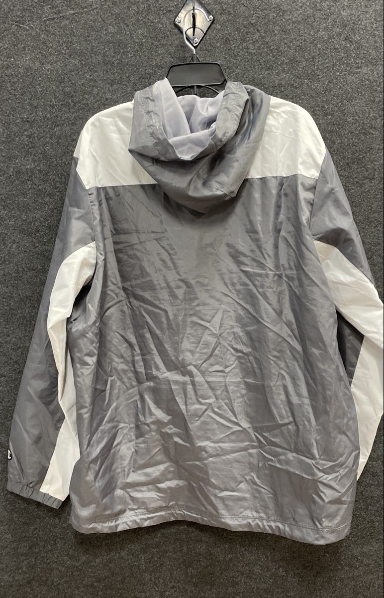 Champion Men's Gray Windbreaker Jacket American Flag F Logo Hooded Size XL