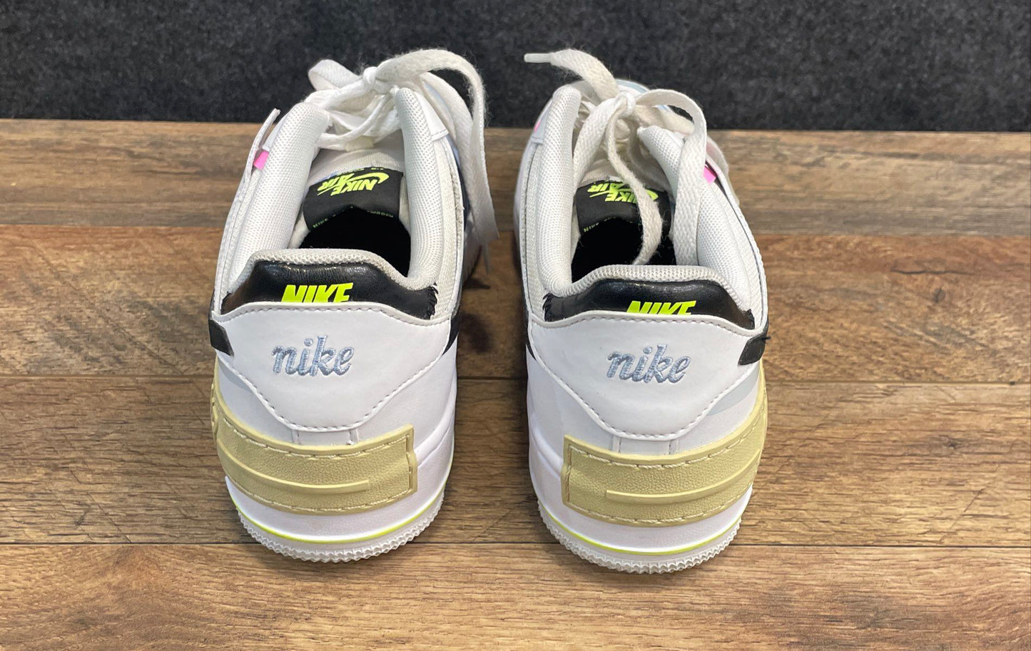 Nike Air Force 1 Shadow White Black Pastel Women's Size 8