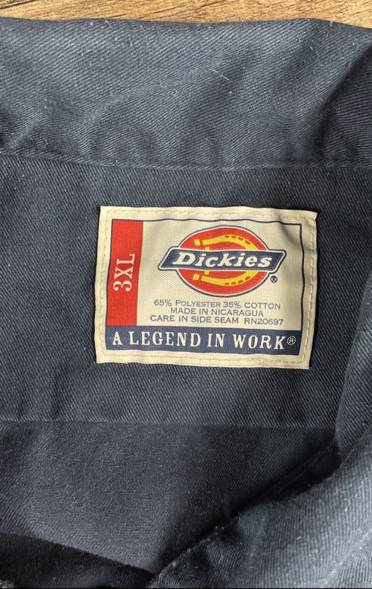 Dickies Men's Short Sleeve Work Shirt Navy Blue Dual Pocket Lot of 2 Size 3XL